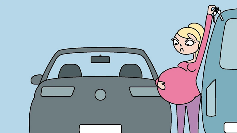 Беременная карикатура смешная