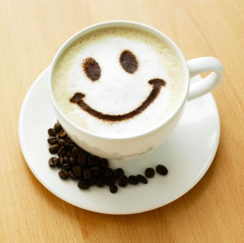 Чашечка кофе с улыбкой