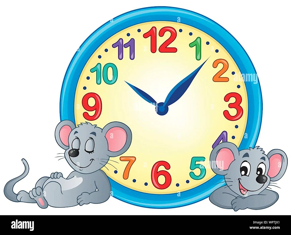 Часы детские на прозрачном фоне