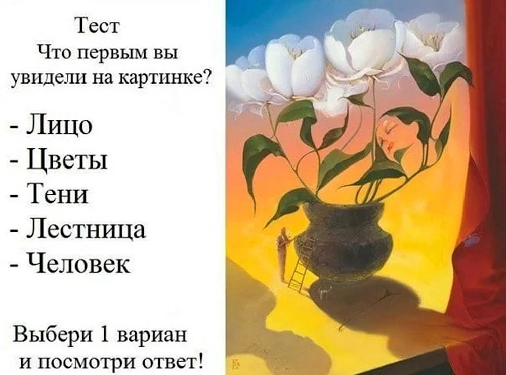 Что вы видите на этой. Что первым увидели на картинке. Тест что первым увидели на картинке. Чтотвидишь на картинке. Тест по картинке что первым увидишь.