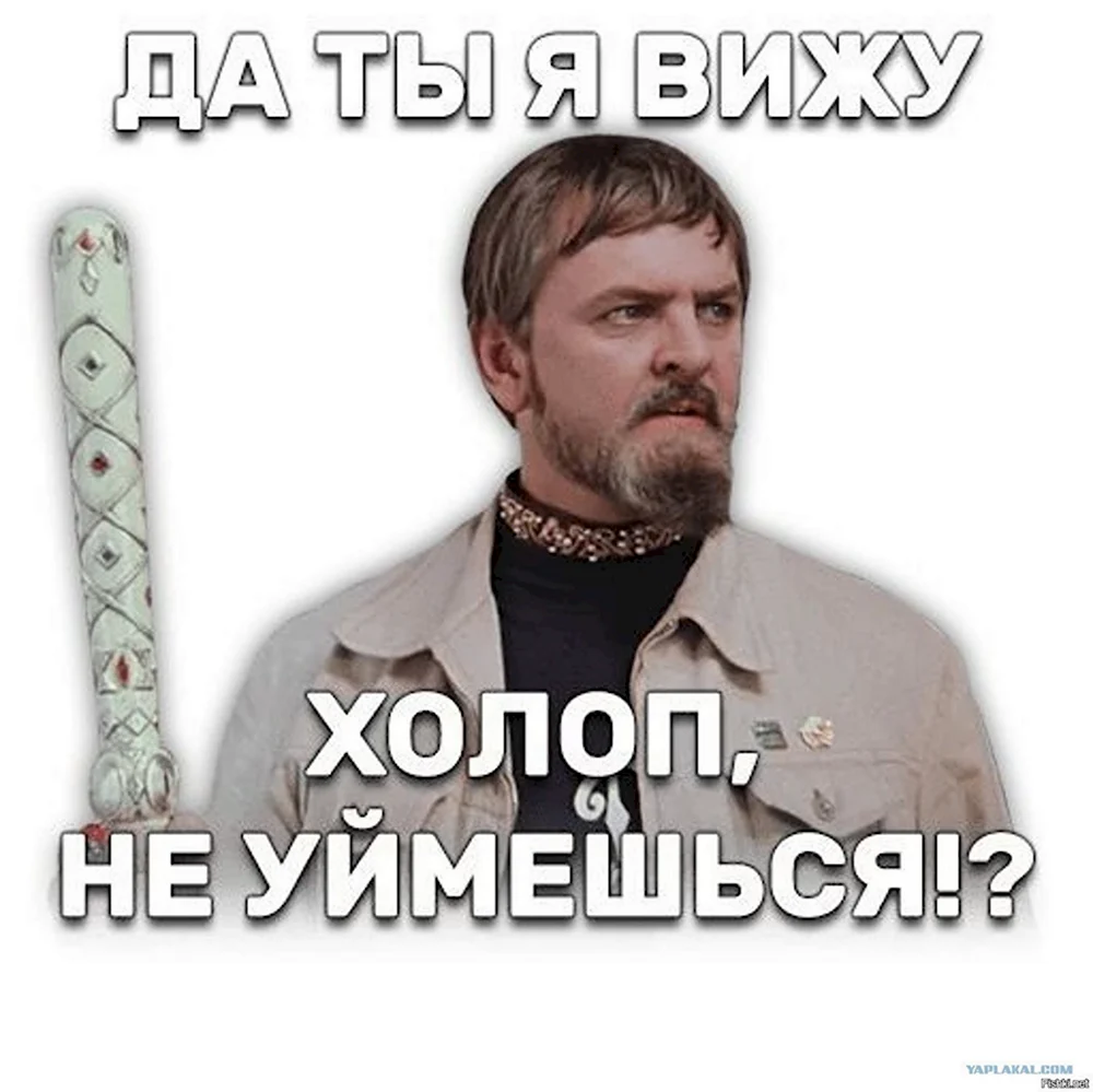 Да ты холоп не уймешься