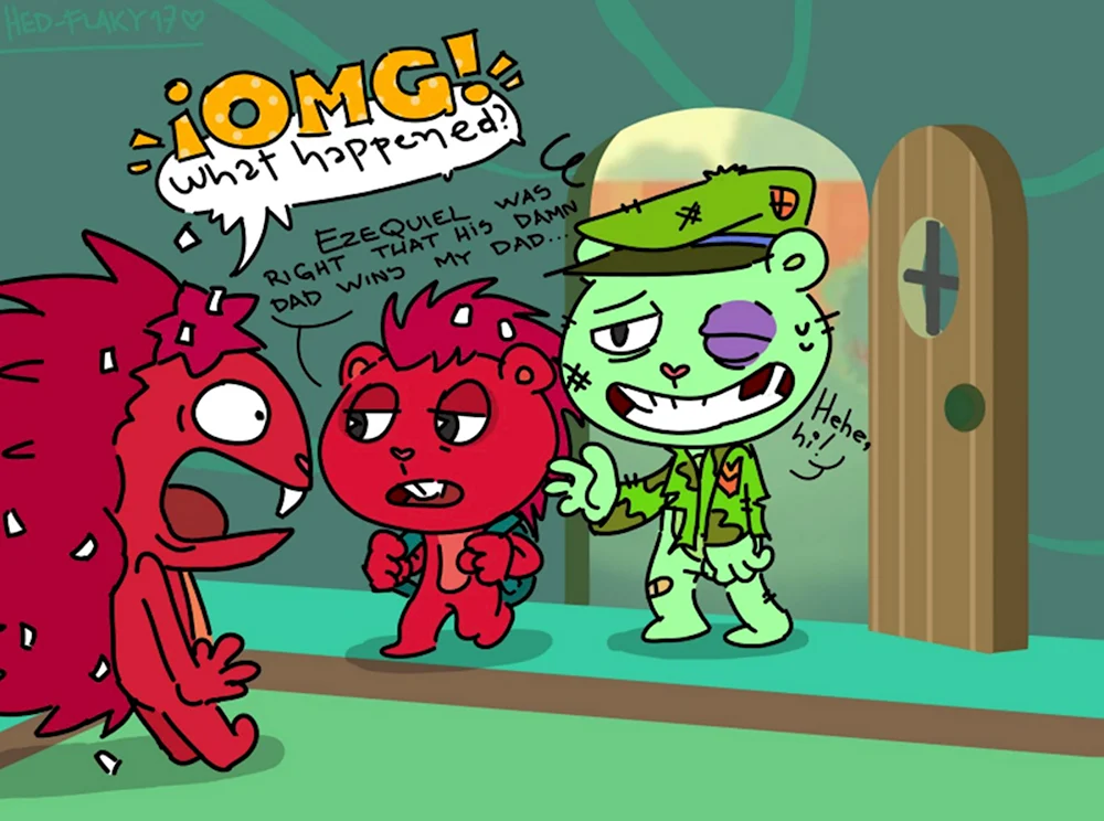 Happy Tree friends Flippy комикс