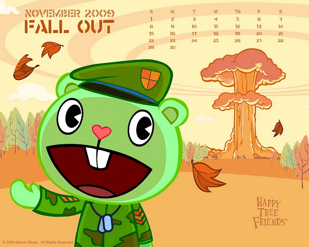 Happy Tree friends календарь