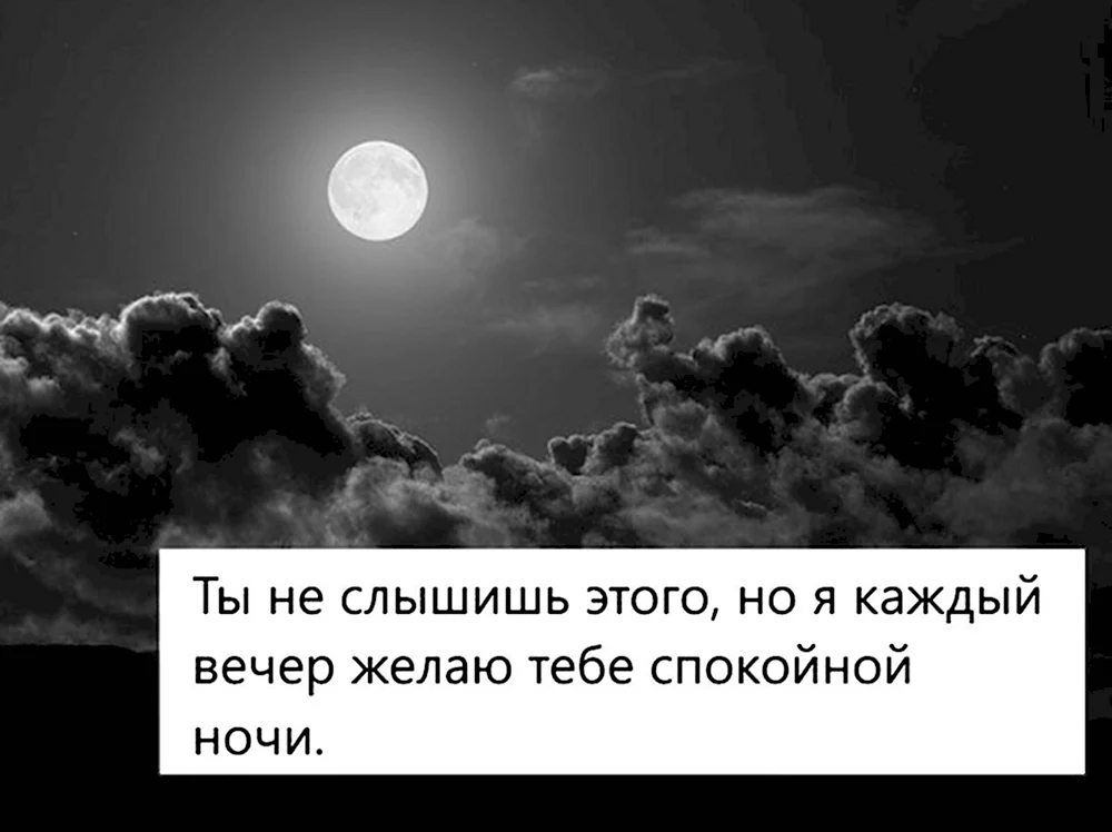 Я каждую ночь желаю тебе спокойной ночи