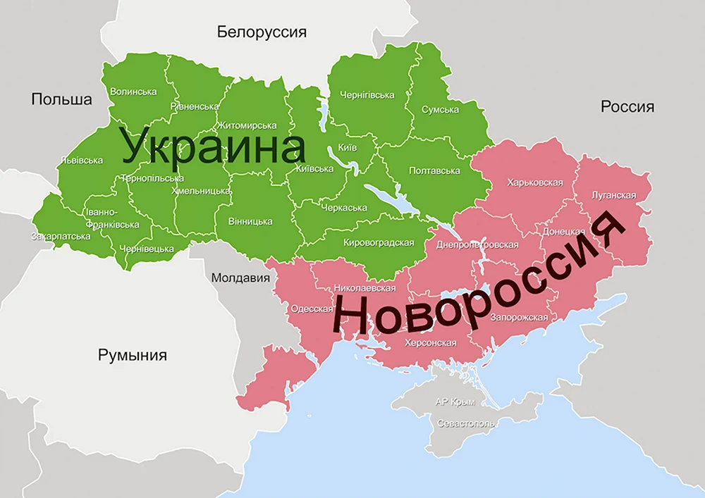 Карта Украины Польши и Белоруссии