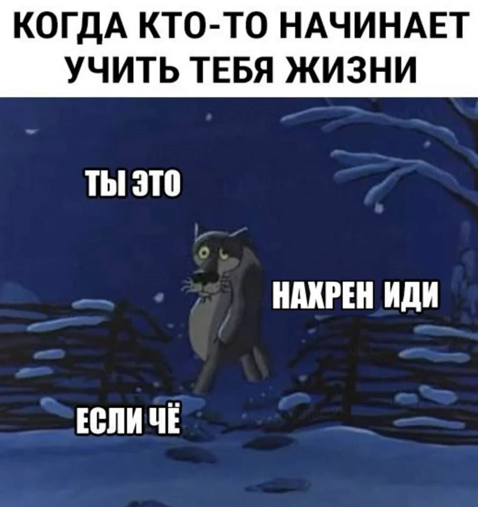 Когда кто то начинает учить тебя жизни