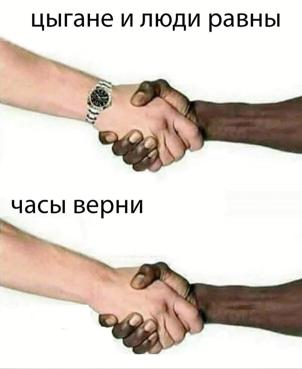 Люди и цыгане равны Мем