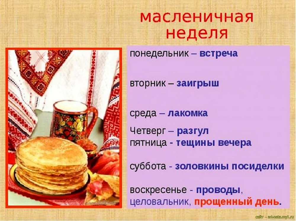 Вторник на масленичной неделе называется. Масленичная неделя. Неделя Масленицы. Масленица название. Масленица по дням недели.