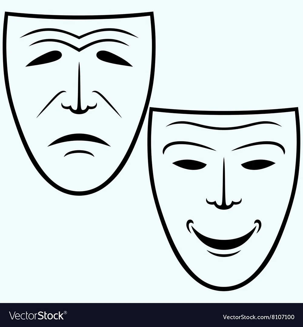 Мимика маски театральные