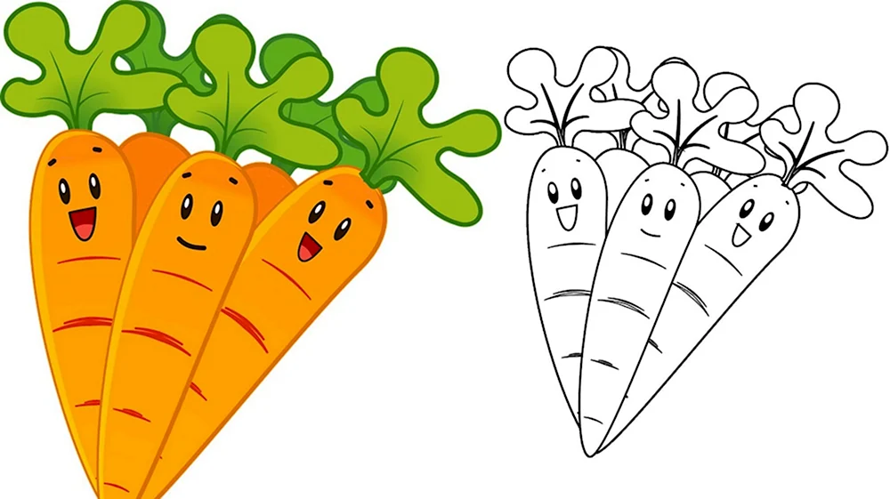 Морковка рисунок