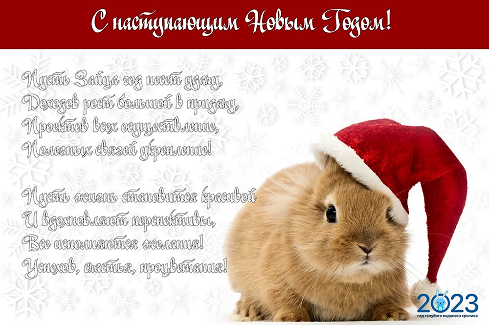 Новогоднее поздравление с годом кролика