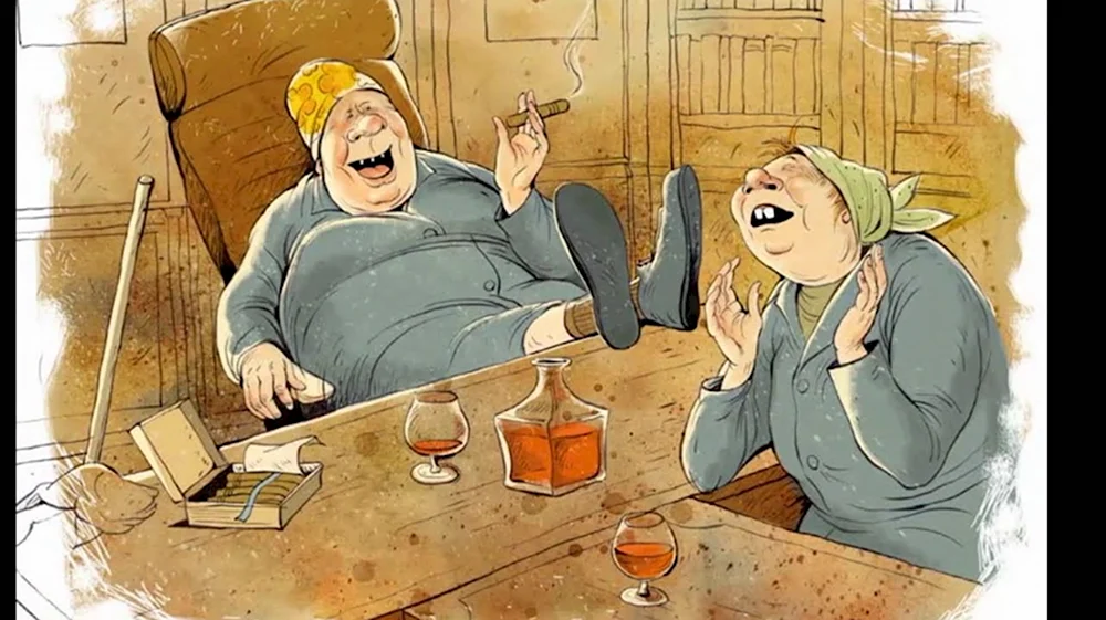 Пьяные подруги карикатура
