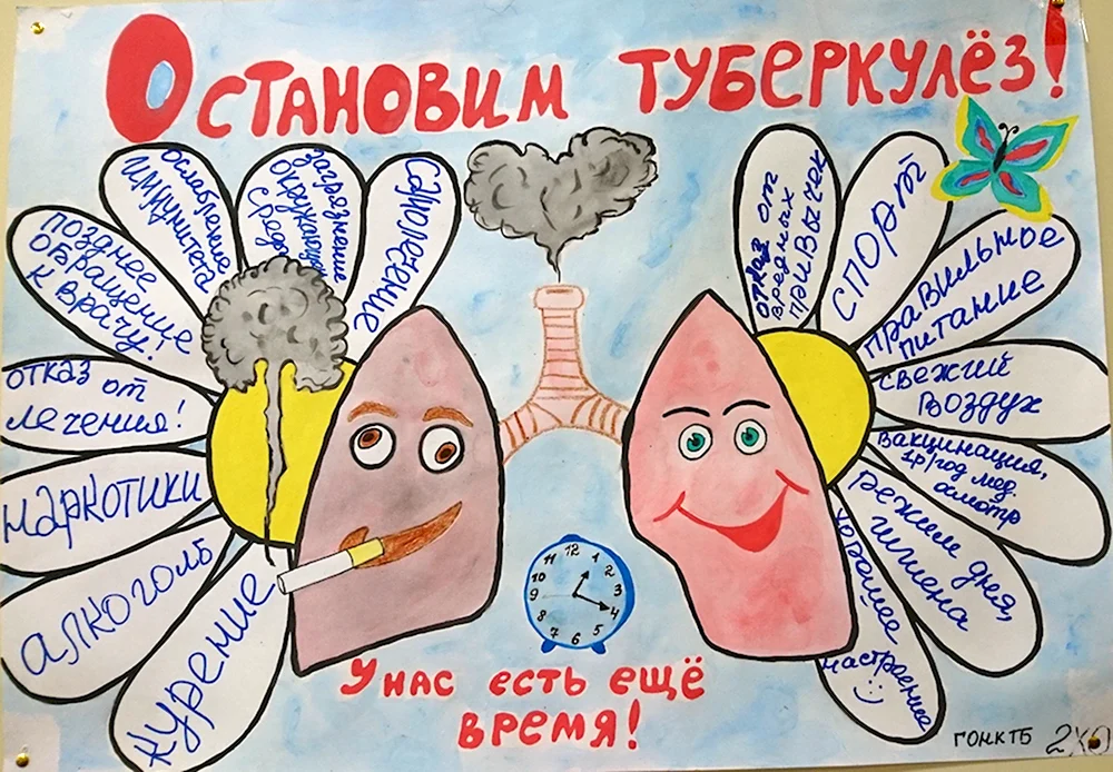 Плакат борьба с туберкулезом