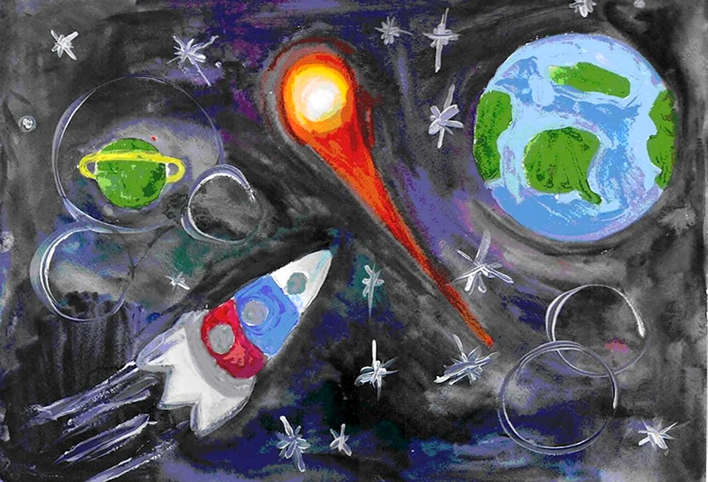 Рисование на тему космос