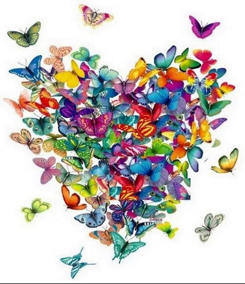 Сердце из бабочек