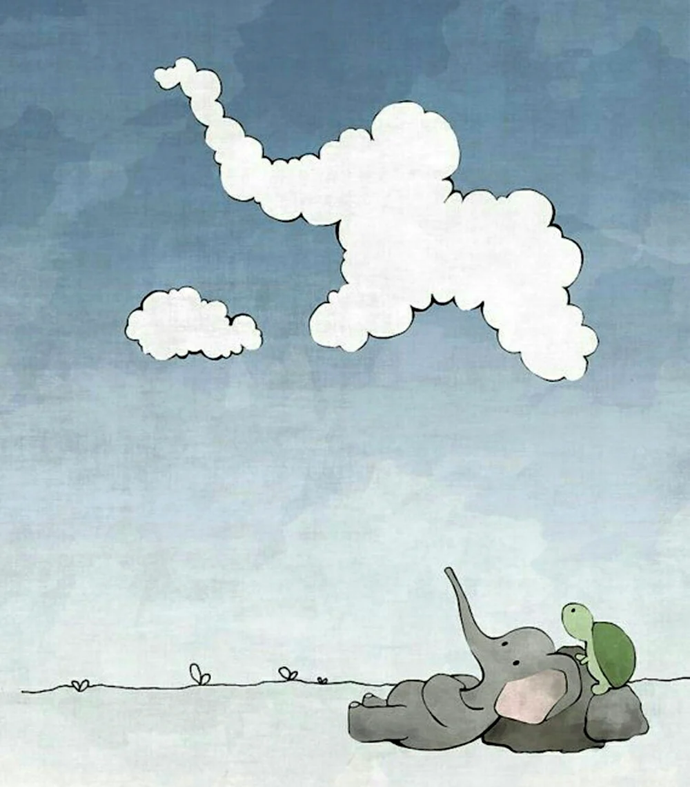 Слоник на облаке