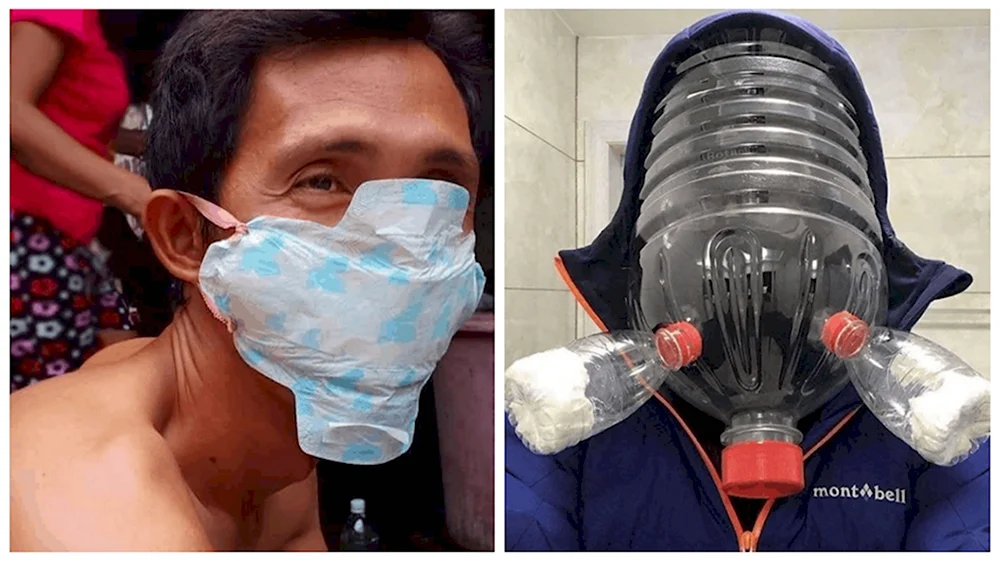 Смешная защитная маска от коронавируса