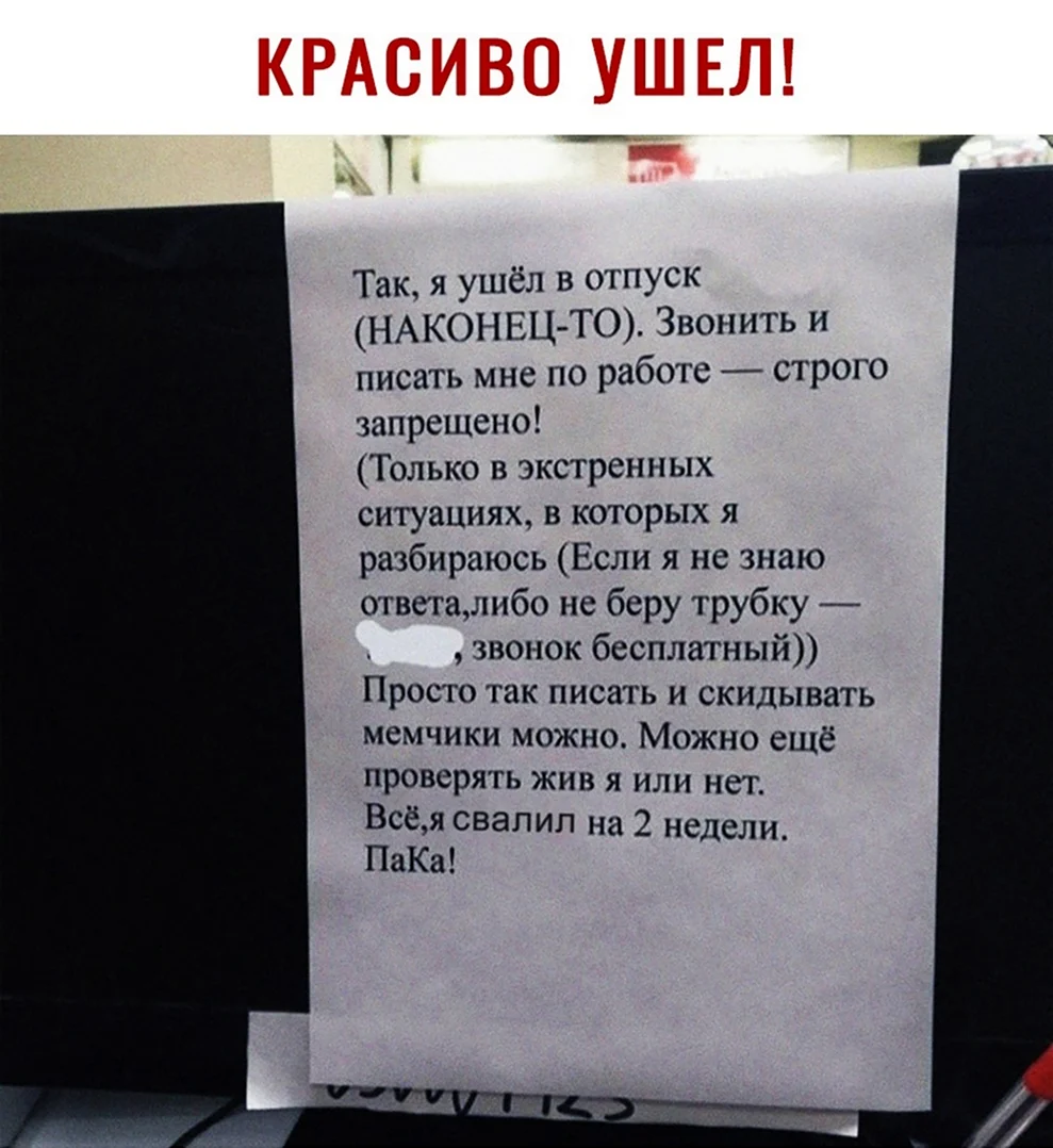 Так накуонецто я ушел в отпуск