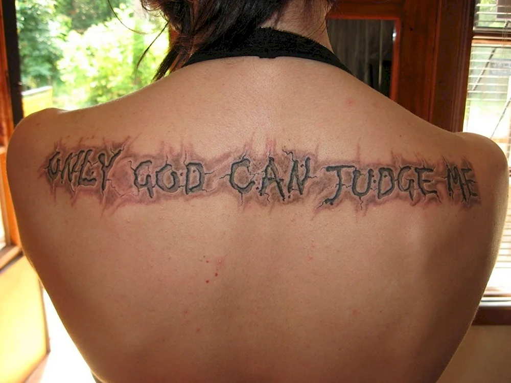 Фото тату Бог мне судья - - пример - Tattoo God is my judge - уральские-газоны.рф