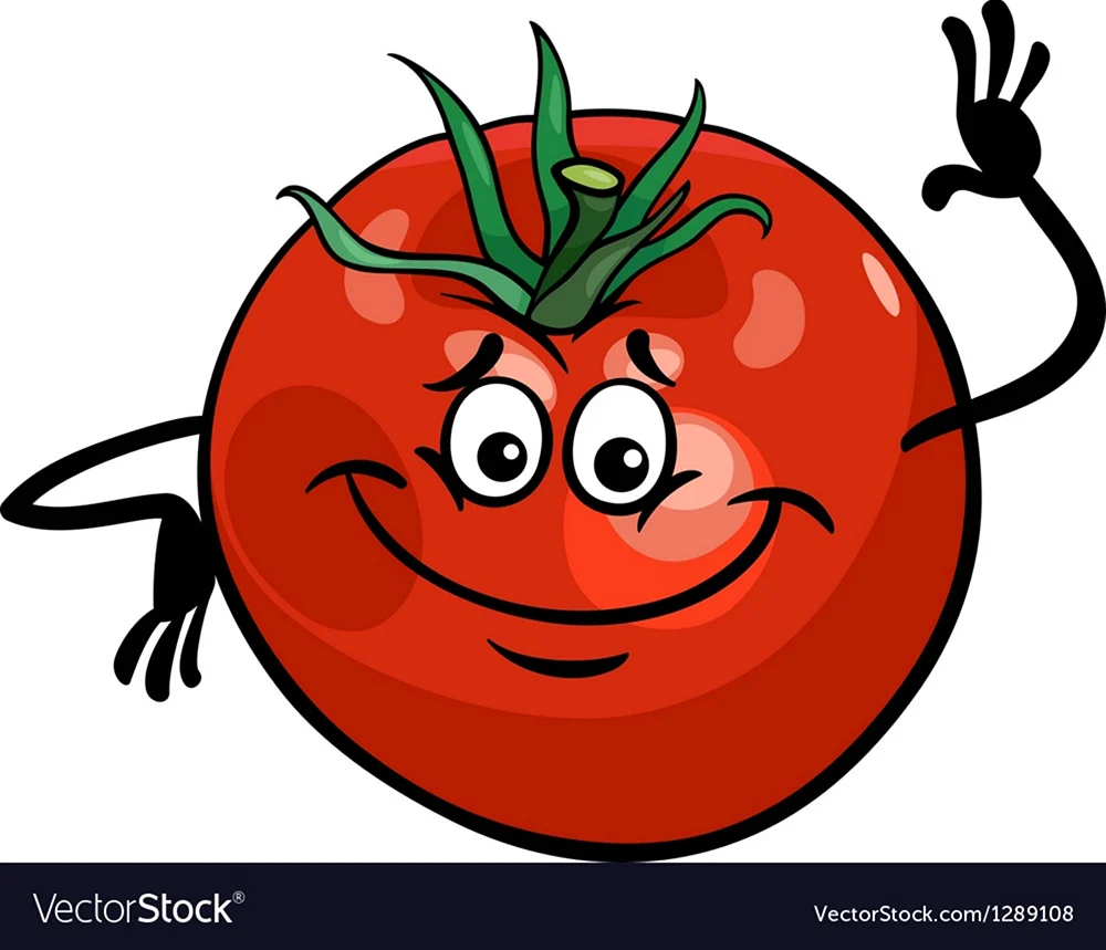 Веселые овощи помидор