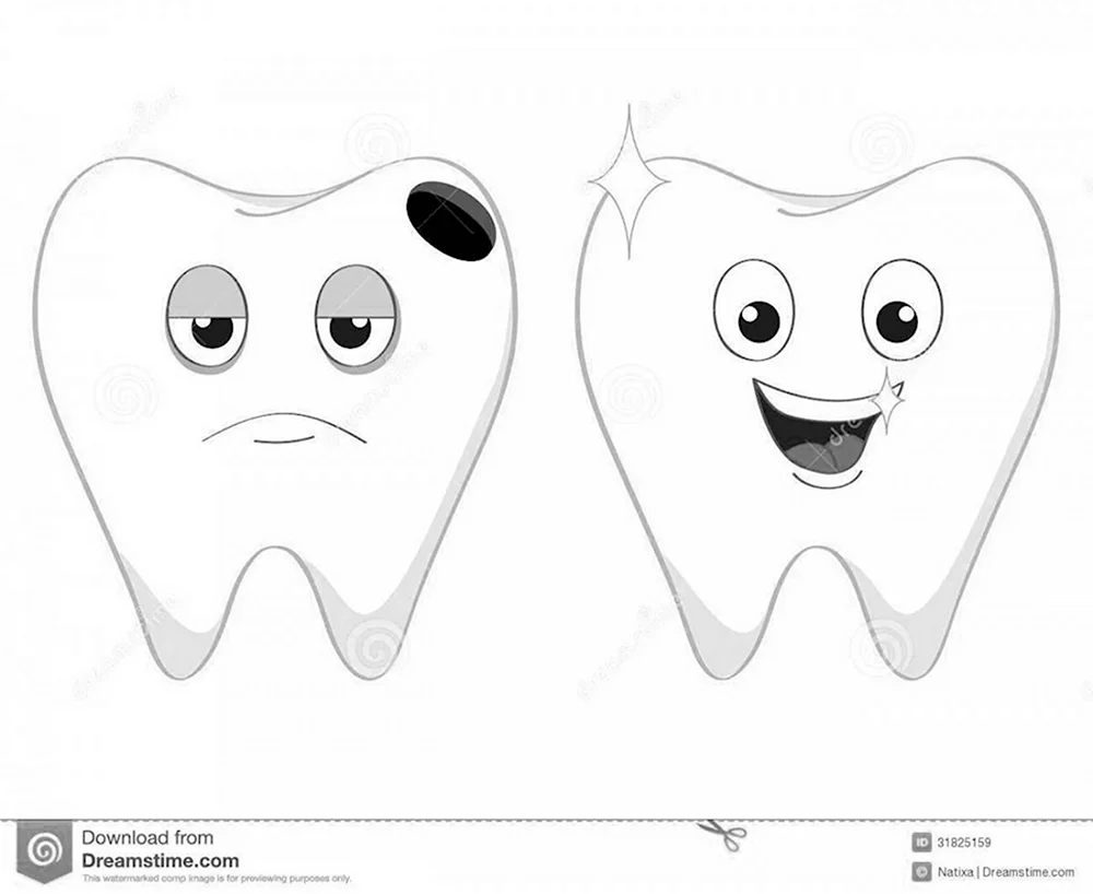 Веселый и грустный зуб