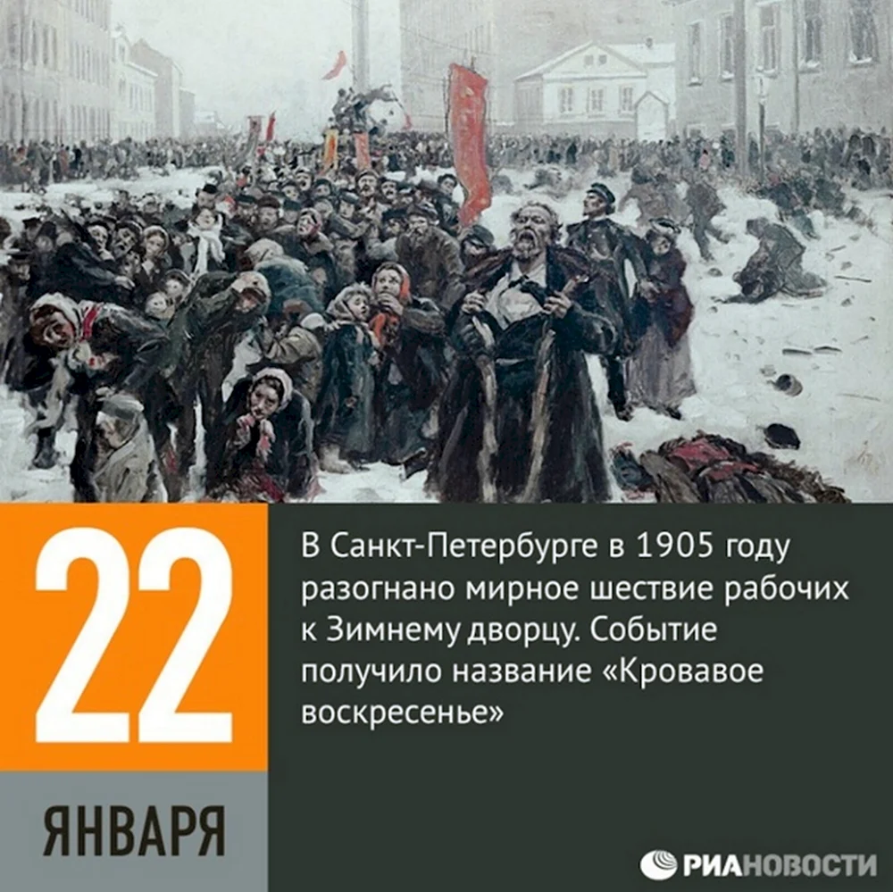 22 Января 1905 года кровавое воскресенье