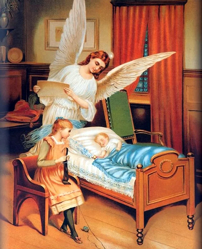 Ангел хранитель охраняет сон