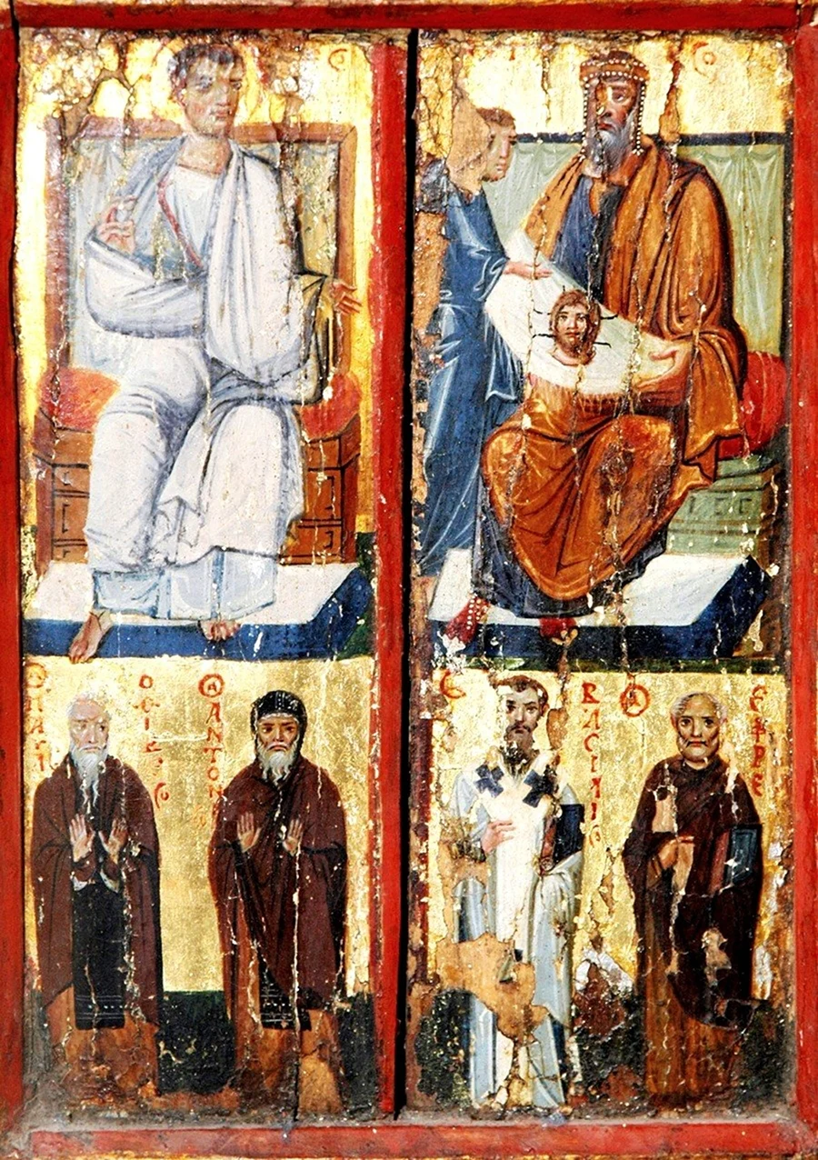 Апостол Фаддей и царь Авгарь со святыми
