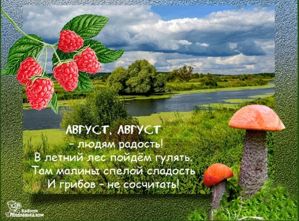 Август открытки