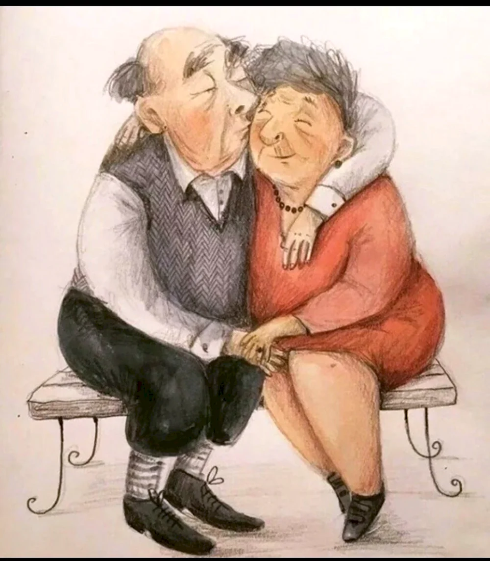 Бабушка и дедушка карикатура