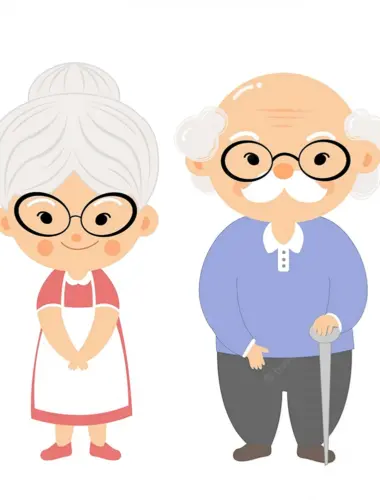 Бабушка и дедушка вектор