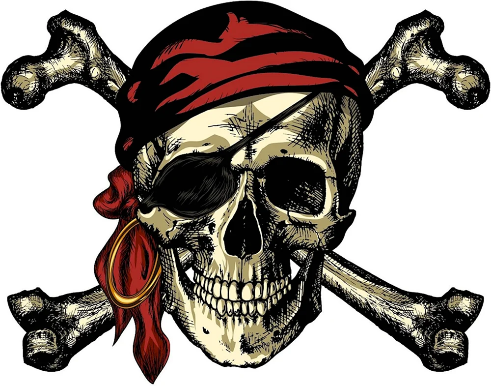 Бандана пират череп 317889