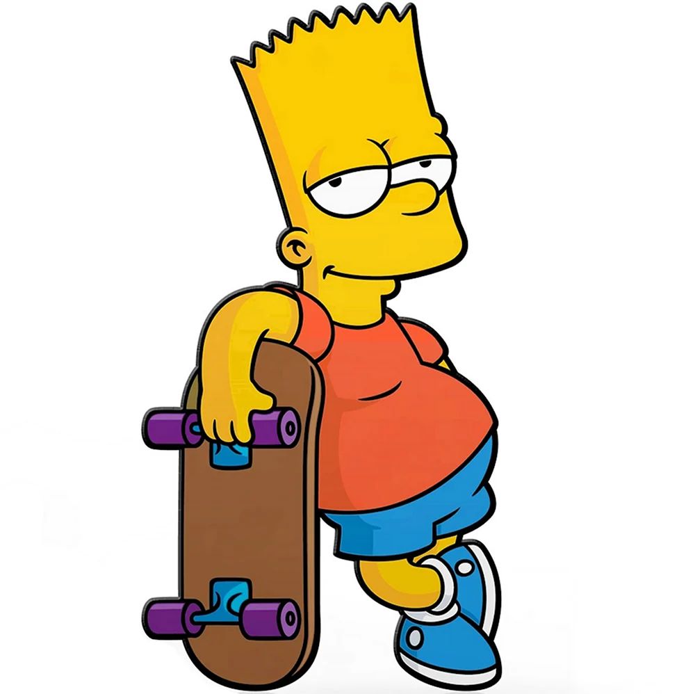Барт симпсон скейт