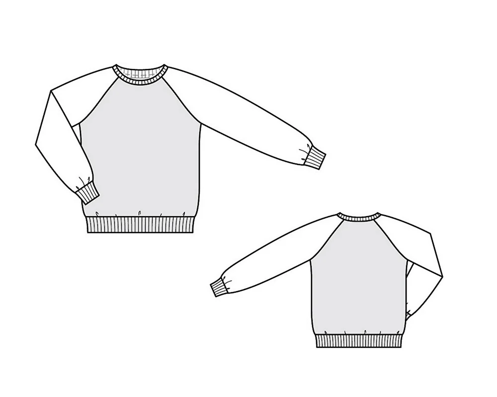 Бурда свитер с регланом