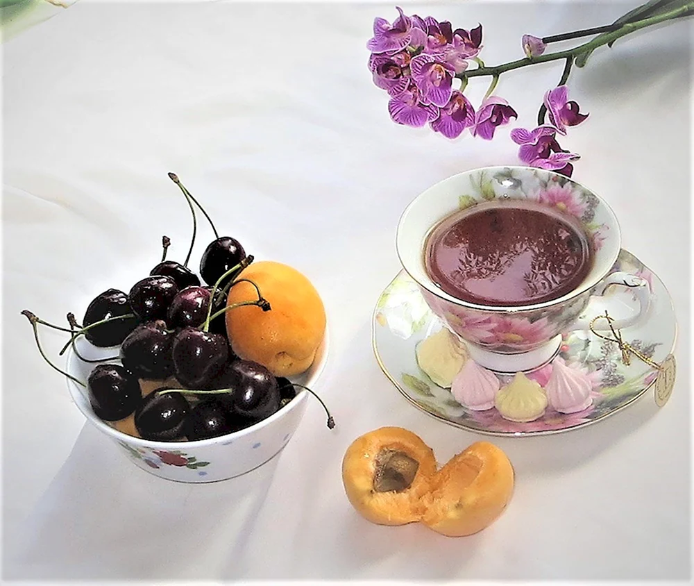 Чай с фруктами и ягодами