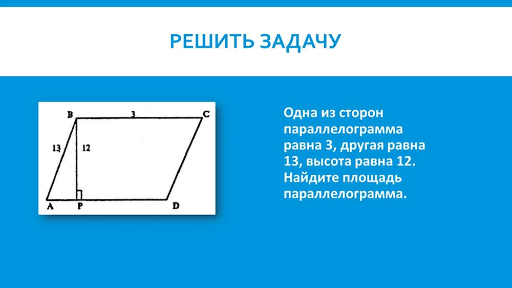 Чему равна высота параллелограмма