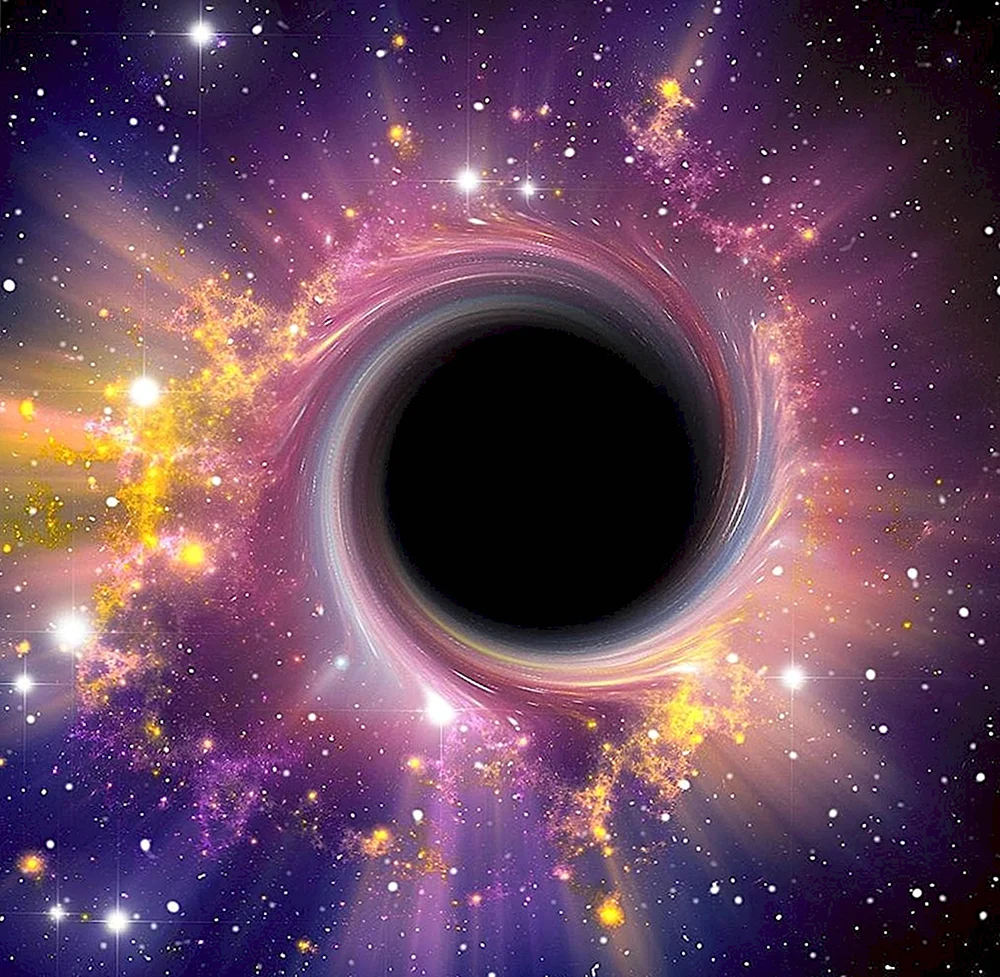 Черная дыра засасывает звезду