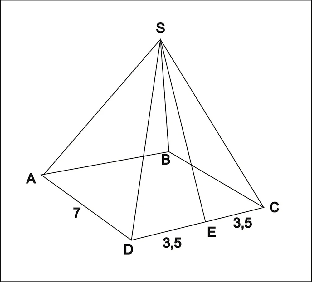 Четырехугольная пирамида основание квадрат