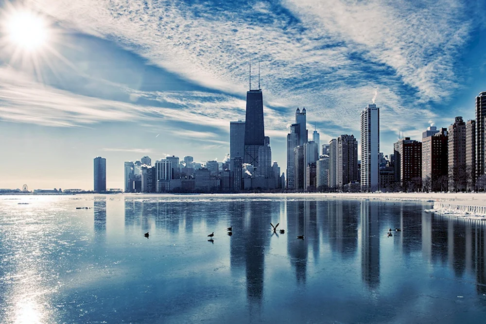 Чикаго Иллинойс небоскребы