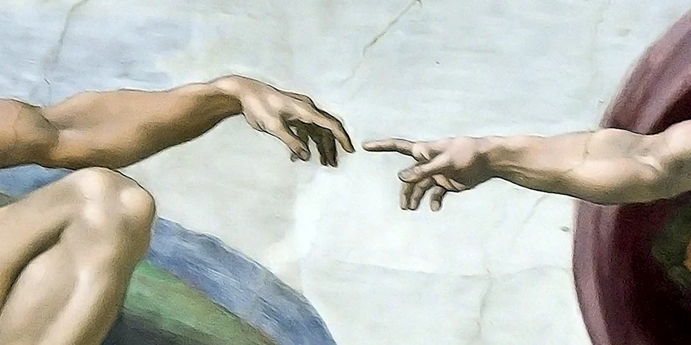 Давид Микеланджело Сотворение Адама