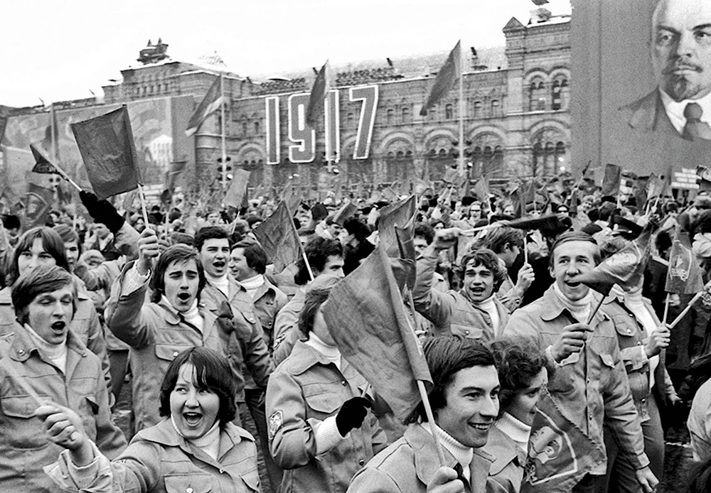 Демонстрации в день Октябрьской революции 1967 Москва