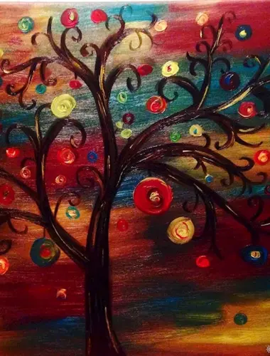 Дерево счастья живопись