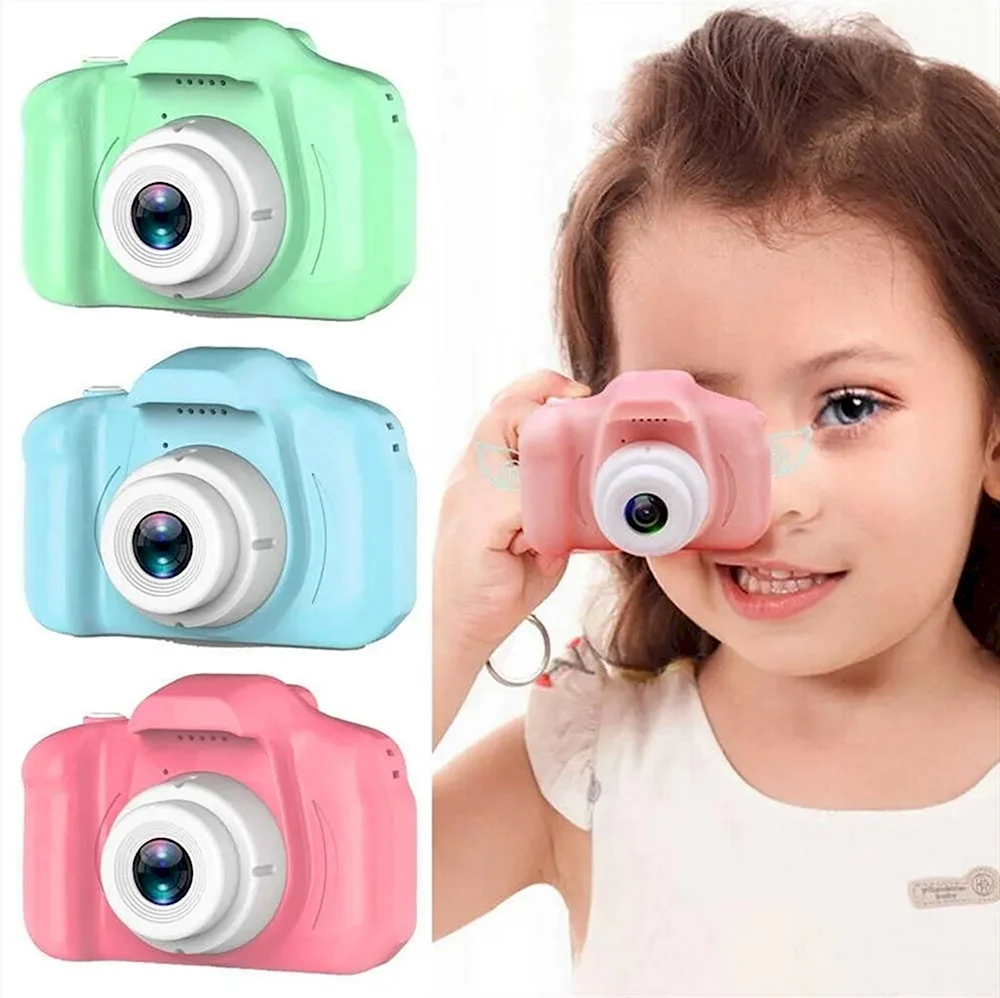 Детский фотоаппарат x2 цифровой розовый 1080p t4
