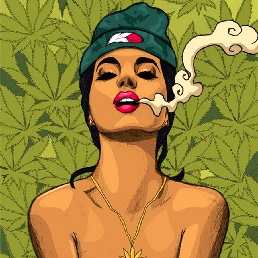 Девушка марихуана арт