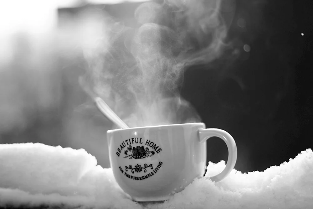 Доброе утро зима кофе