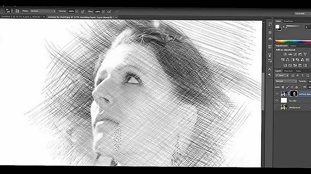 Эффект карандашного рисунка в фотошопе