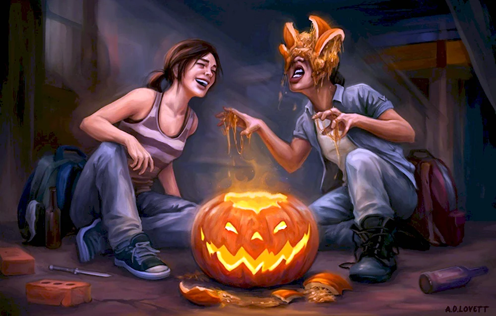 Элли в Хэллоуин the last of us Halloween