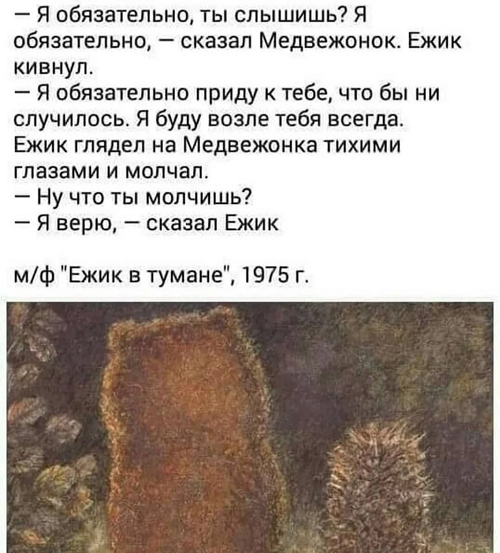 Ёжик и Медвежонок цитаты