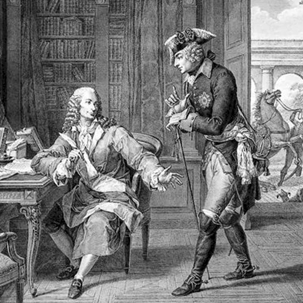 Фридрих Великий и Вольтер около 1800 года