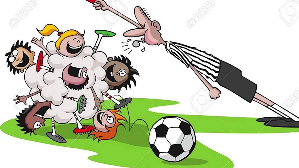 Футбольный мяч карикатура